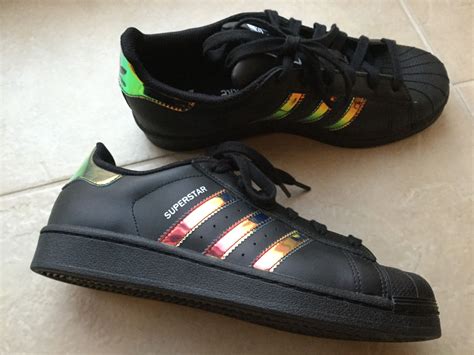 adidas superstar holographic zwart